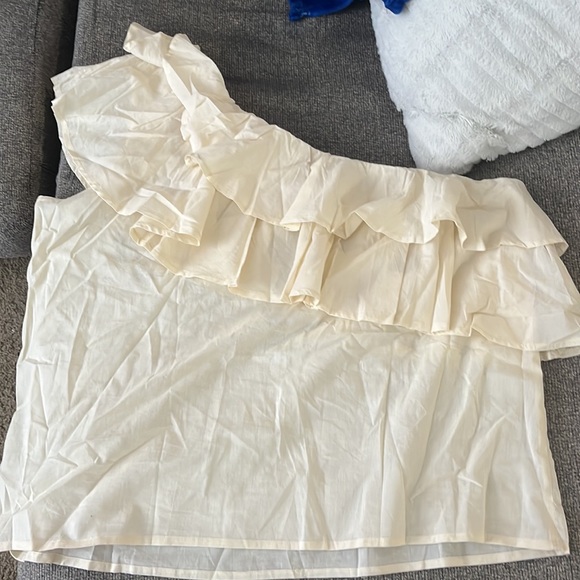 Frill one shoulder top Boohoo - Picture 2 of 4